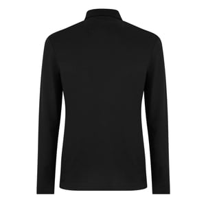 Boss Heren Pirol Logo Lange Mouwen Polo Shirt (Zwart)