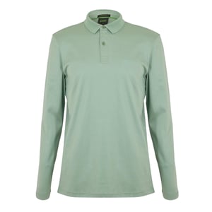 Boss Heren Pirol Logo Langharig Poloshirt (Groen)