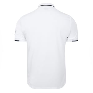 Umbro Polotröja med ribbad mudd för herrar (Vit)