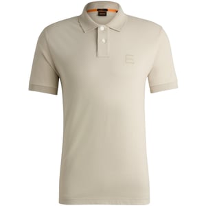 Boss Heren Passenger Box Logo Polo Shirt (Lichtbeige)