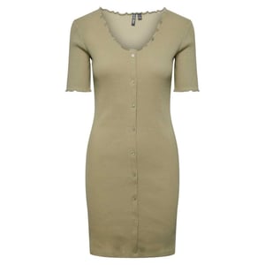 Pieces Nukisa strakke jurk met V-hals voor dames (Thee)