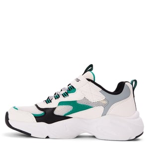 Boys Skechers Staminaairy in White/Green