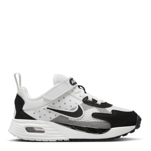 Boys Nike Air Max Solo Lace Up Road Sneakers in White/Black-Pur
