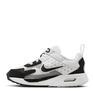 Boys Nike Air Max Solo Lace Up Road Sneakers in White/Black-Pur