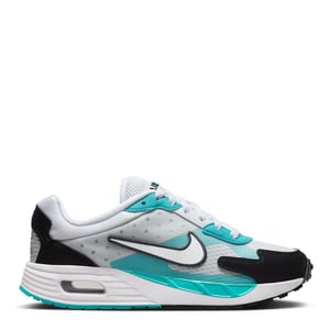 Boys Nike Air Max Solo Lace Up Road Sneakers in White/White-Bla