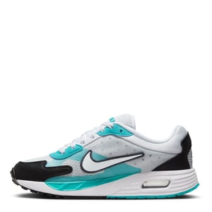 Boys Nike Air Max Solo Lace Up Road Sneakers in White/White-Bla
