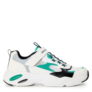 Boys Skechers Staminaairy in White/Green