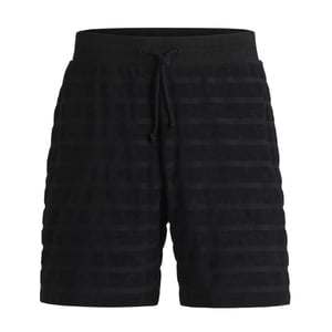 Hugo Heren Katoenen Gestreepte Relaxed Fit Casual Shorts (Zwart)