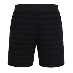 Hugo Heren Katoenen Gestreepte Relaxed Fit Casual Shorts (Zwart)