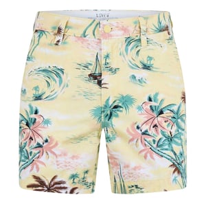 Levis Authentieke katoenen shorts met palmboomprint voor heren (Geel/Groen)