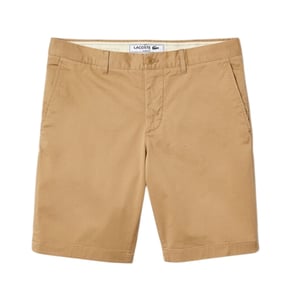 Lacoste Slim-fit gabardine-short voor heren (Beige)