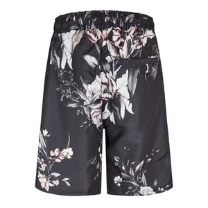 Criminal Damage Heren Sinclair Fleece Bloemige Relaxed Fit Shorts (Zwart)