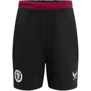 Castore Aston Villa FC-voetbalshorts voor kinderen (Zwart)