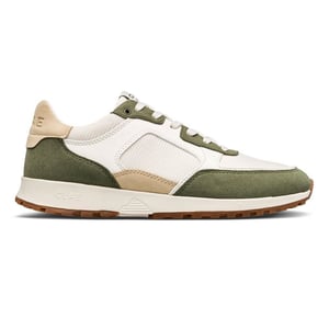 Boys CLAE Low Top Trainers in Olive Off-White