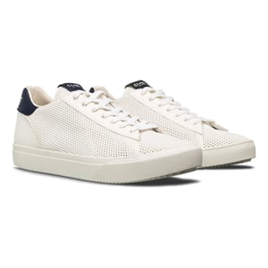 Boys CLAE Low Top Trainers in Wht/Navy/Cactus