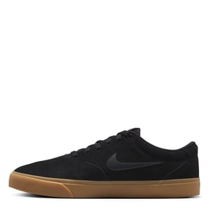 Boys Nike Charge Suede Lace Up Skate Shoes in Black/Anthracit
