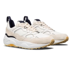 Boys CLAE Kids Low Top Trainers in Wht/OffW/Nvy