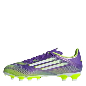 Boys adidas F50 League Juniors Multi Ground Football Boots in Purple/White