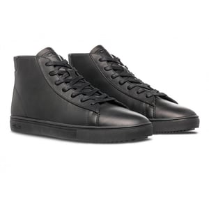 Boys CLAE Kids Low Top Trainers in Triple Blk/Lth