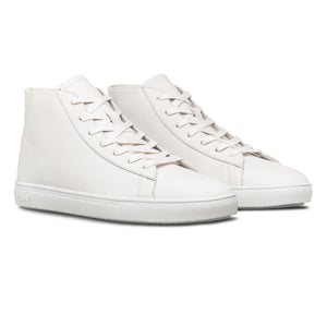 Boys CLAE Kids Low Top Trainers in Triple Wht/Lth