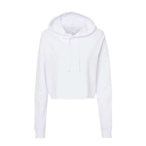 Miso Kort hoodie i marl för kvinnor/damer (Vit)