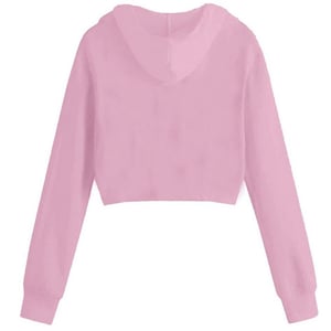 Miso Relaxed Fit Crop Hoodie för dam och dam (Rosa)