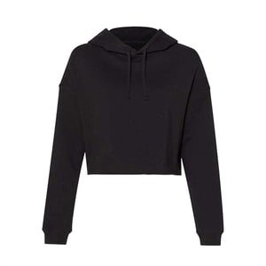 Miso Kort hoodie med dragsko för kvinnor/damer (Svart)