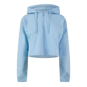 Miso Crop Hoodie för dam och dam (Blå)