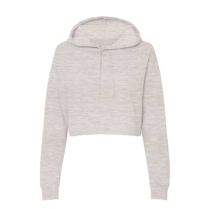 Miso Kort hoodie i marl för kvinnor/damer (Havregrynsgröt)