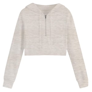 Miso Crop Hoodie för dam och dam (Sand)