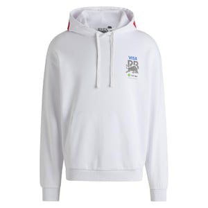 Hugo Hoodie met verlaagde schouders en trekkoord voor heren (Wit)