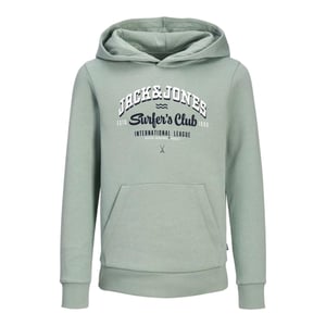Jack And Jones Hoodie met het logo van de Boys Surfers Club (IJsberg groen)