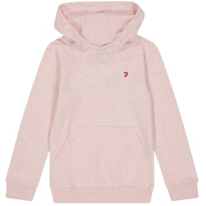 Farah Geborduurde hoodie met normale pasvorm voor kinderen (Roze)