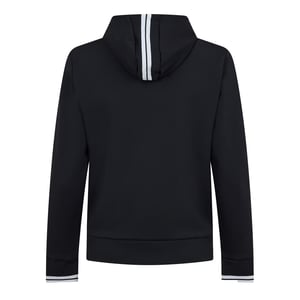 Boss Heren-hoodie met volledige ritssluiting en stretchstof (Zwart)