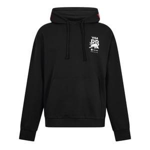 Hugo Hoodie met verlaagde schouders en trekkoord voor heren (Zwart)