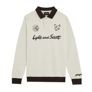 Lyle & Scott Sweatshirt met kraag en logo voor jongens (Beige)
