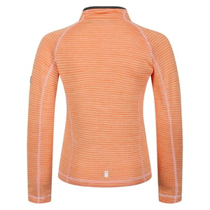 Regatta Kinder-sweatshirt met horizontale strepen, trechterhals en rechte raglanmouwen (Abrikoos-sinaasappel)