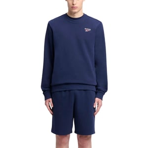 Reebok Heren-sweatshirt met klein logo van Identity (Marine)