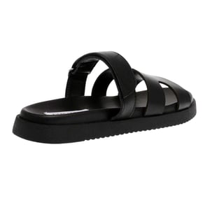 Steve Madden Missile-E lädertofflor för barn/ungdomar (Svart)