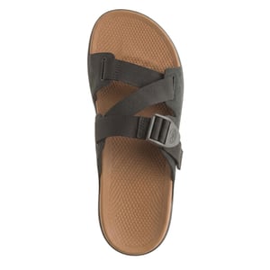 Chaco Heren Lowdown Leder Open Teen Flatform Sandalen (Zwart)