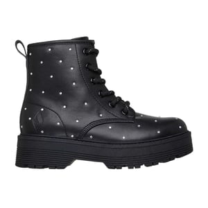 Skechers Meisjes Rhinestone Platform Enkellaarsjes (Zwart)