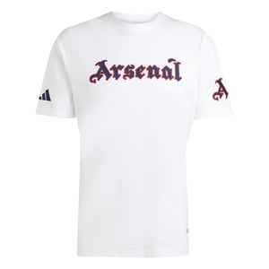 Men's adidas Arsenal Logo Print Crew Neck Short Sleeve T-Shirt in White