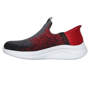 Skechers Ultra Flex 3.0 Slip-In-sneakers för barn (Kol/rött)