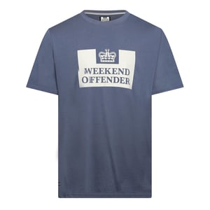Men's Weekend Offender McMoney T-Shirt in Ink Blue/Silver