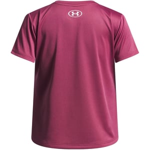 Girls Under Armour Tech Short Sleeve Performance Gym Top in Fuchsia Dusk