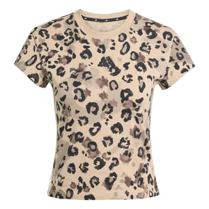 Women's adidas All Over Print Crew Neck Short Sleeve Jersey T-Shirt in Multicolor