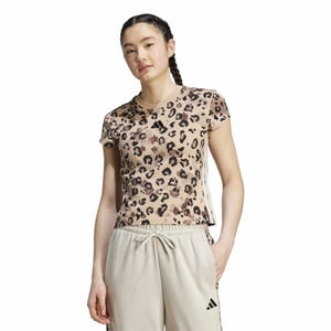 Women's adidas All Over Print Crew Neck Short Sleeve Jersey T-Shirt in Multicolor