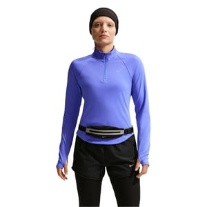 Nike Swoosh-hardloopshirt met lange mouwen voor dames (Saffier)