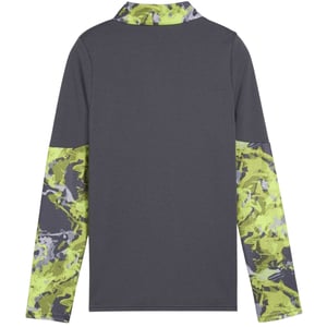 Puma Kinder-T-shirt met kwartritssluiting van drillstof (Grijs)