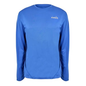 Diadora Heren T-shirt met lange mouwen en X Run-logo (Perzisch Blauw)